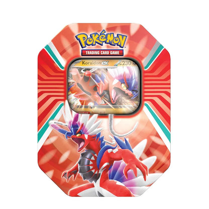 Original Pokémon TCG Paldea Legends Tin – Koraidon EX | Premium Pokémon Card Collectible Tin for Kids & Fans