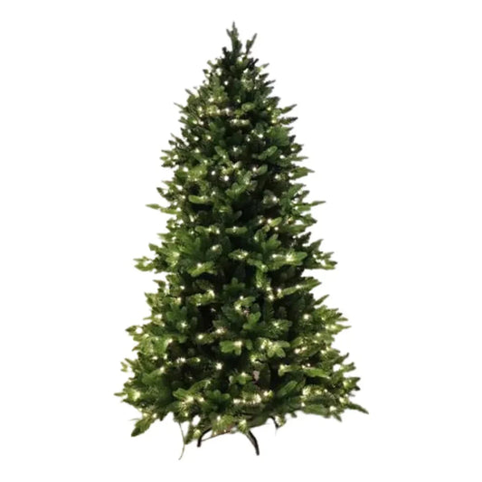 SWEN Melrose 6-Feet Pre-Lit Christmas Tree | Warm LED Lights, Lush Green Premium Festive Tree