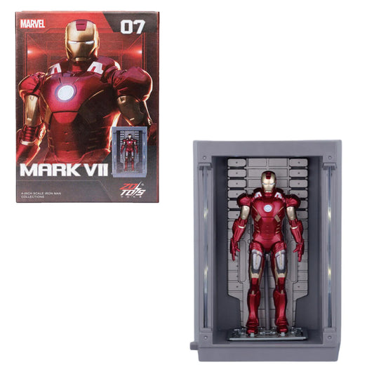 ZD Toys Iron Man Hall of Armor Mark VII (MK07) 4-Inch Action Figure | Marvel Studios The Infinity Saga
