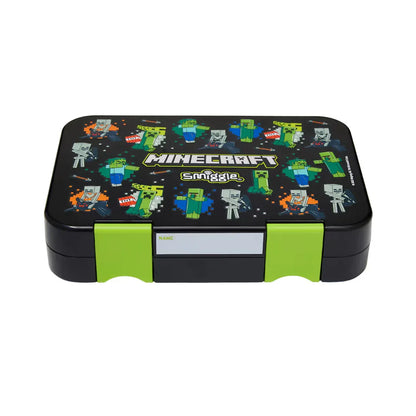 Smiggle Minecraft Happy Medium Bento Lunchbox 758ml – Leakproof Kids Lunch Box (Minecraft))