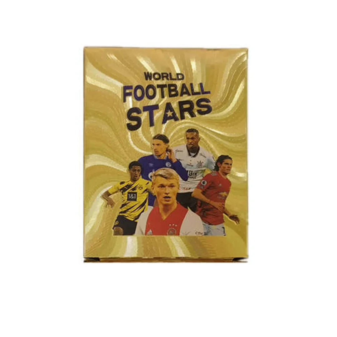 World Cup Football Star Card – 55-Piece Gold Football Trading Cards Set | UEFA Champions League Collector’s Edition for Kids & Fans - 1 Piece - Jaiman Toys