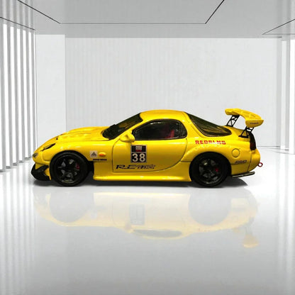 BSC - 1:64 -Mazda RX7 #38 -Yellow Diecast Car Model - Jaiman Toys