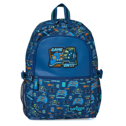 Smiggle Game On Console Themed Backpack –16-Inch Premium School & Travel Bag with Multiple Compartments