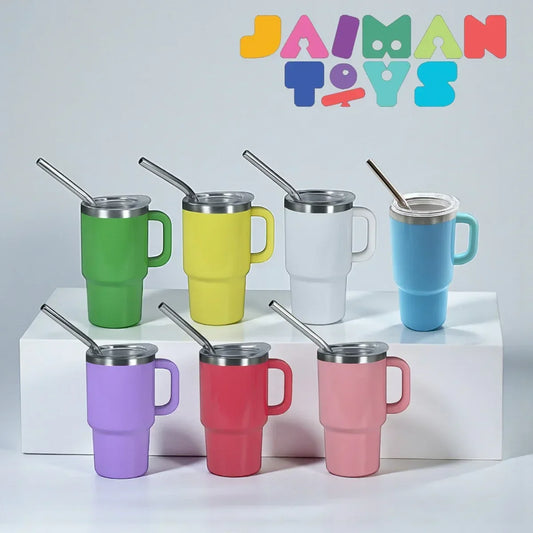 The Quencher H1.0 FlowState™ Miniature Tumbler | 90ml (3oz) Double Wall Stainless Steel With Handle & Straw