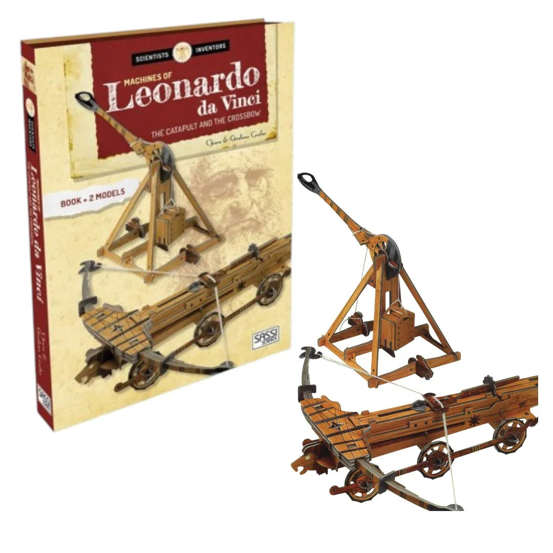 Léonardo Da Vinci's machines with 14-Page Educational Book | STEM Learning Toy for Kids