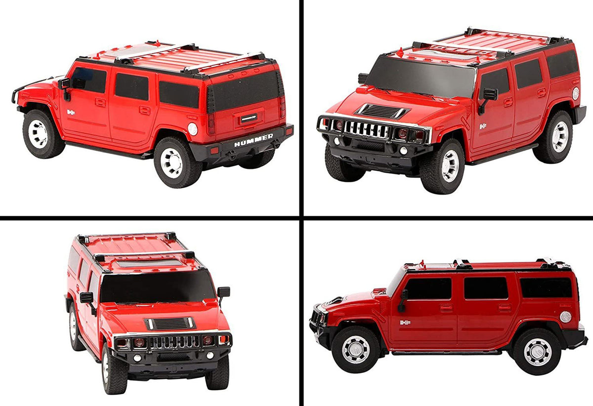 Road Burner Hummer H2 Remote Control SUV, 1:24 Scale, Red – Rechargeable 2.4 GHz RC Car for Kids Ages 6+