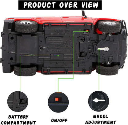 Road Burner Hummer H2 Remote Control SUV, 1:24 Scale, Red – Rechargeable 2.4 GHz RC Car for Kids Ages 6+