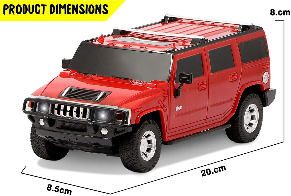 Road Burner Hummer H2 Remote Control SUV, 1:24 Scale, Red – Rechargeable 2.4 GHz RC Car for Kids Ages 6+
