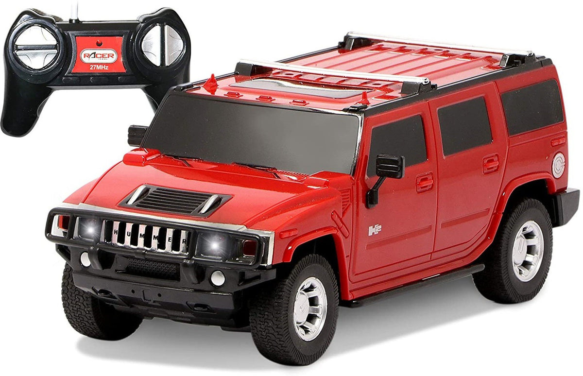 Road Burner Hummer H2 Remote Control SUV, 1:24 Scale, Red – Rechargeable 2.4 GHz RC Car for Kids Ages 6+