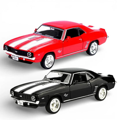 RMZ City 1:36 1969 Chevrolet Camaro SS Die-Cast Car | Pull Back & Go | Openable Doors | Red / Black