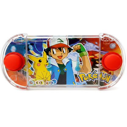 Pokemon Mini Water Ring Toss Game 14 × 7 cm, Push-Button Pocket Game for Kids, Portable Handheld Skill Toy