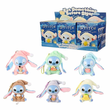 Miniso Disney Stitch Eat Something Before Sleep Series – 1 Piece Confirmed Blind Box Vinyl Figure