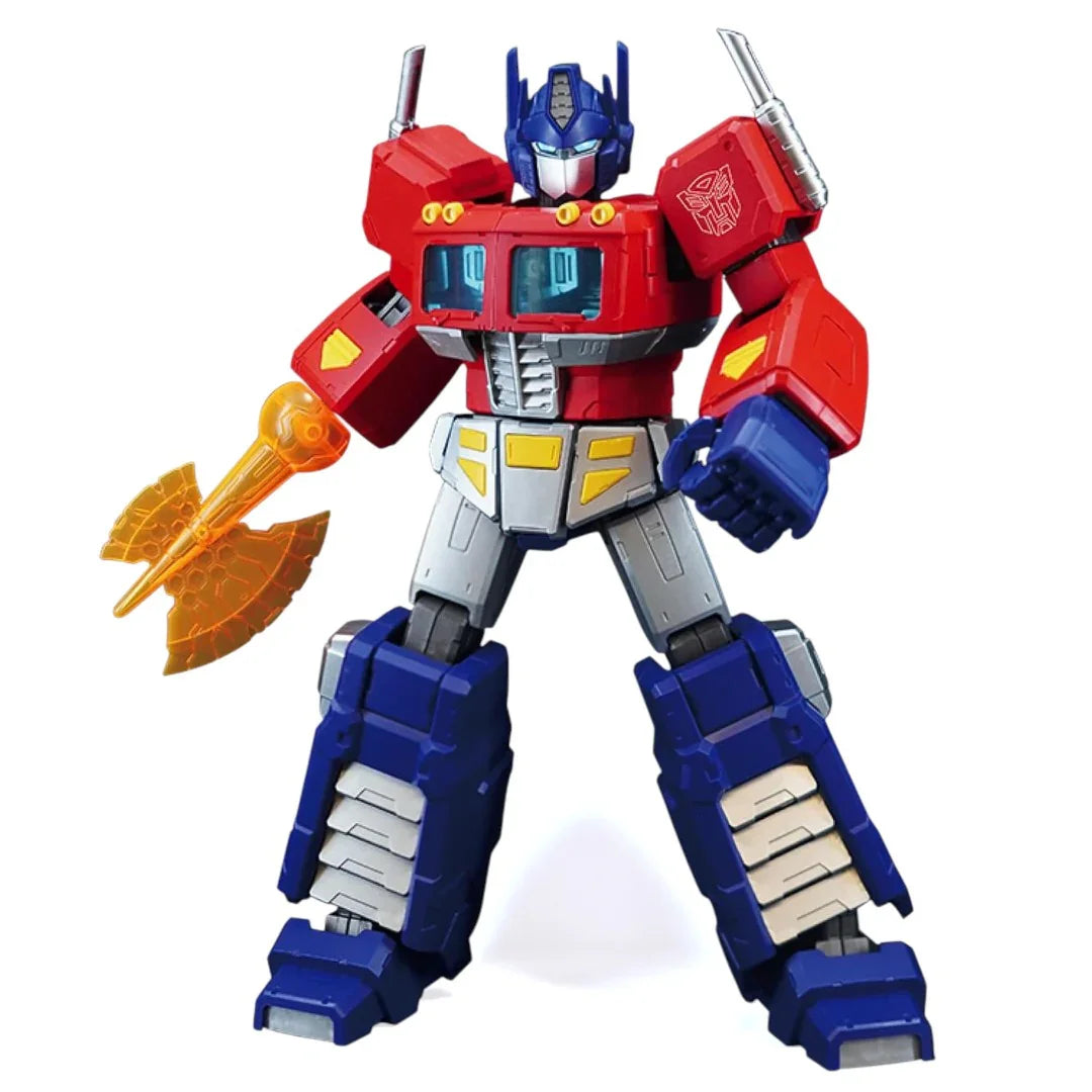 BLOKEES Transformers Action Edition G1 Optimus Prime Model Kit | 45-Point Articulated -7Inch Buildable Figure with Light Module & Accessories