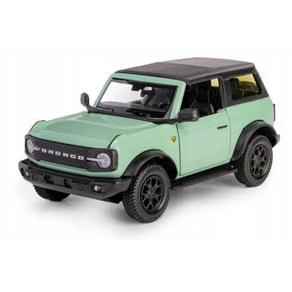 RMZ City 1:36 Ford Bronco Badlands 2dr Diecast Car Model – White | Openable Doors, Sound & Light