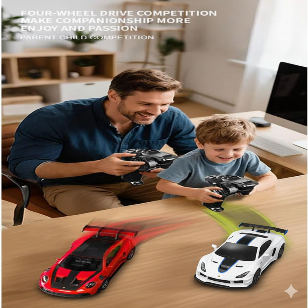 Hstar 1:43 RC Drift Car 2.4GHz 4WD Alloy 20 km/h High-Speed RC Racing Car with Gyro