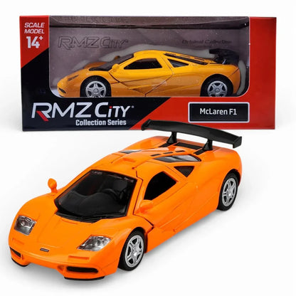RMZ City McLaren F1 1:36 Die-Cast Model Car | Pull Back & Go | Openable Doors