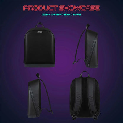 Hookaba Urban Buzz LED Backpack – Futuristic Hard Shell | Waterproof | 15.6” Laptop | Night-Ready Design - Black - Jaiman Toys