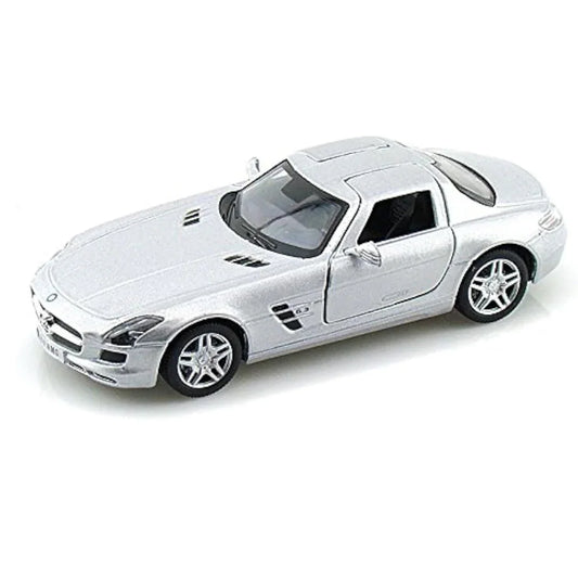 KiNSMART 1:36 Scale Mercedes-Benz SLS AMG Die-Cast Model Car - Silver - Jaiman Toys