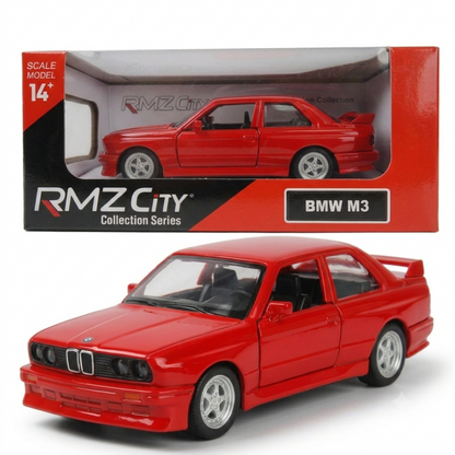RMZ City BMW M3  1:32 Scale Die-Cast Model Car – Classic Vintage Sports with Opening Doors, Pull-Back Action With 2 Colour Variants
