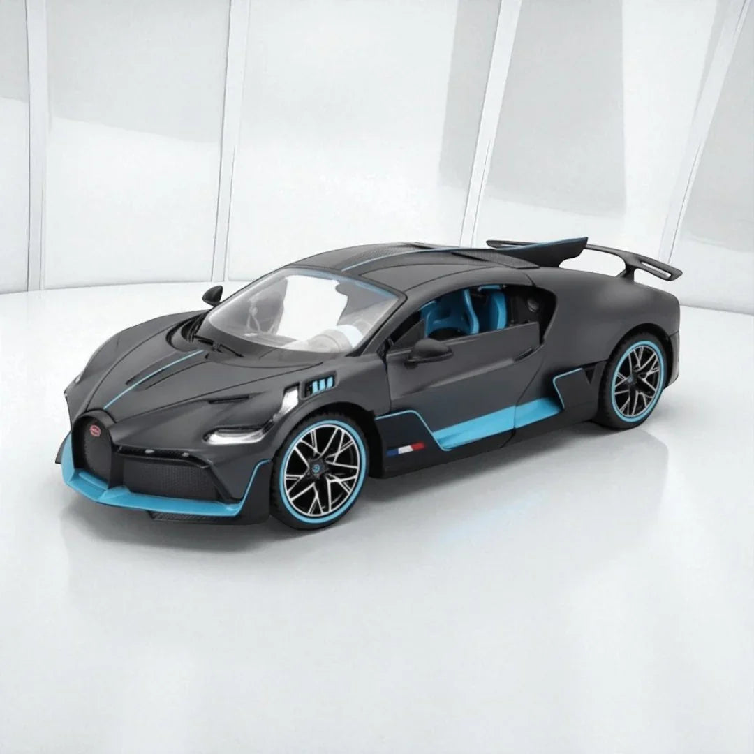 Rastar 1:24 Bugatti Divo Die-Cast Car Model – Grey Pull-Back Action with Lights & Sound (63900) - Jaiman Toys