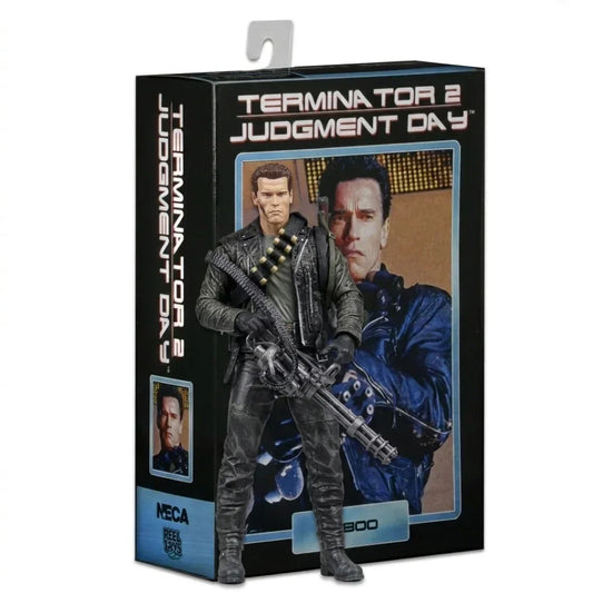 Terminator 2 T-800 Judgment Day 7-Inch Action Figure – Collectible with Interchangeable Faces, 3 Guns, Bullet Bag & Grenade Belt