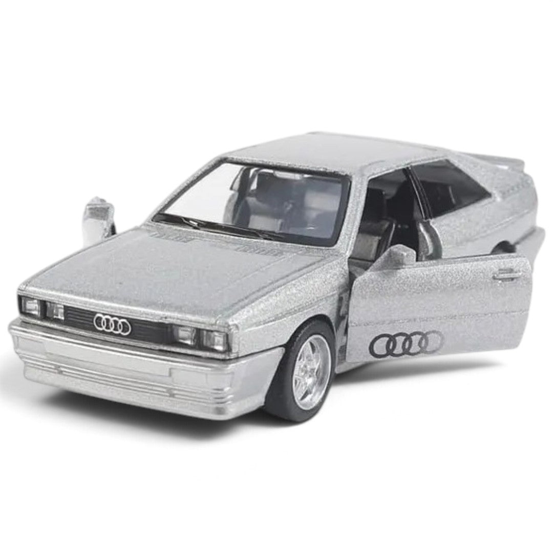 RMZ City Audi Quattro 1:32 Scale Die-Cast Model Car – Classic Vintage  with Opening Doors, Pull-Back Action