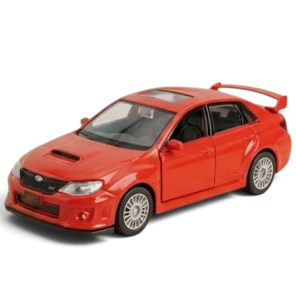 RMZ City Subaru WRX STI 1:32 Scale Die-Cast Model Car - Sports Sedan Collectible with Opening Doors, Pull-Back Action – 2 Colour Variants