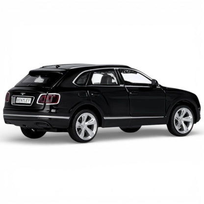 MSZ 1:32 Bentley Bentayga Die-Cast Model Car – Black|Pull Back, Openable Doors, Light & Sound (68369)