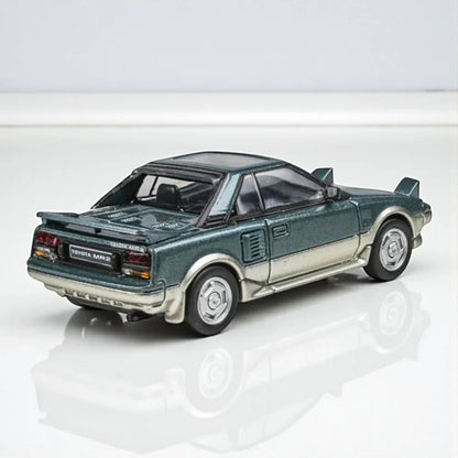 PARA64 1:64  Toyota MR2 MK1 1985 Green / Gold LHD Diecast Car By-Paragon