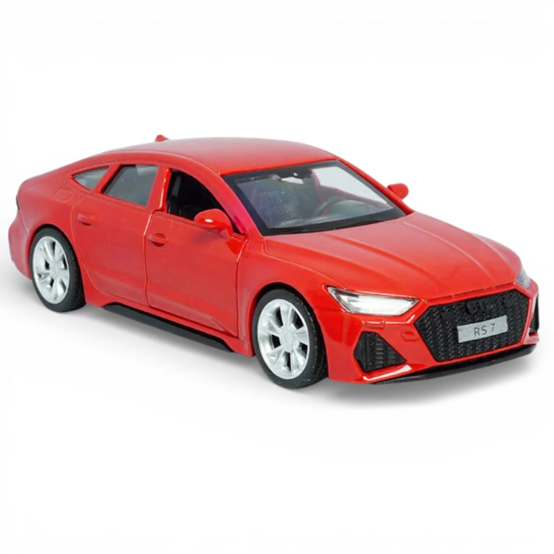 MSZ 1:43 Audi Rs 7 SportBack Die-Cast Model Car – Red | Pull Back, Openable Doors (67711)