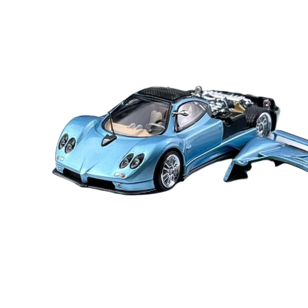 LMF Pagani Zonda C12s – Light Blue | 1:64 Diecast Supercar- 2 Variants