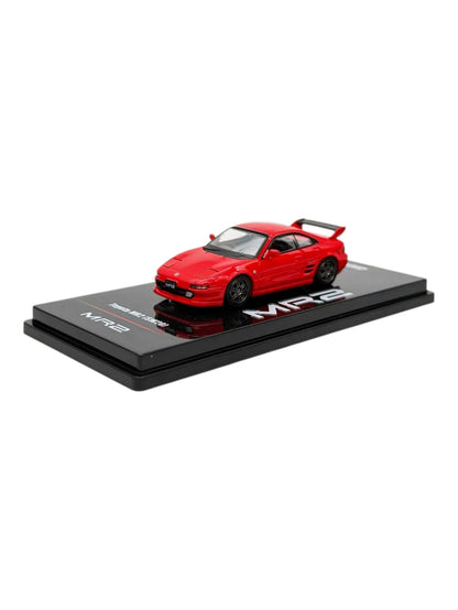 INNO64 1:64 Toyota MR2 SW20 Red Die-Cast Model Car with Functional Pop-Up Headlights & Display Case