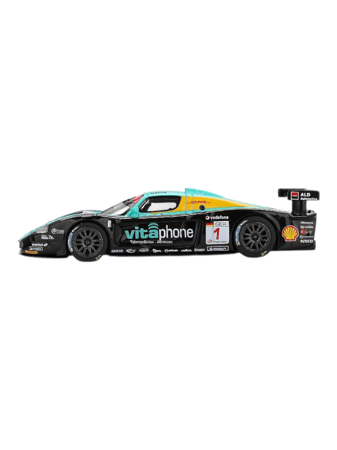 BBR Models Maserati MC12 #1 Vitaphone Racing Team 2008 Spa 24 Hours Winner | 1:64 Die-Cast Collectible Model Car