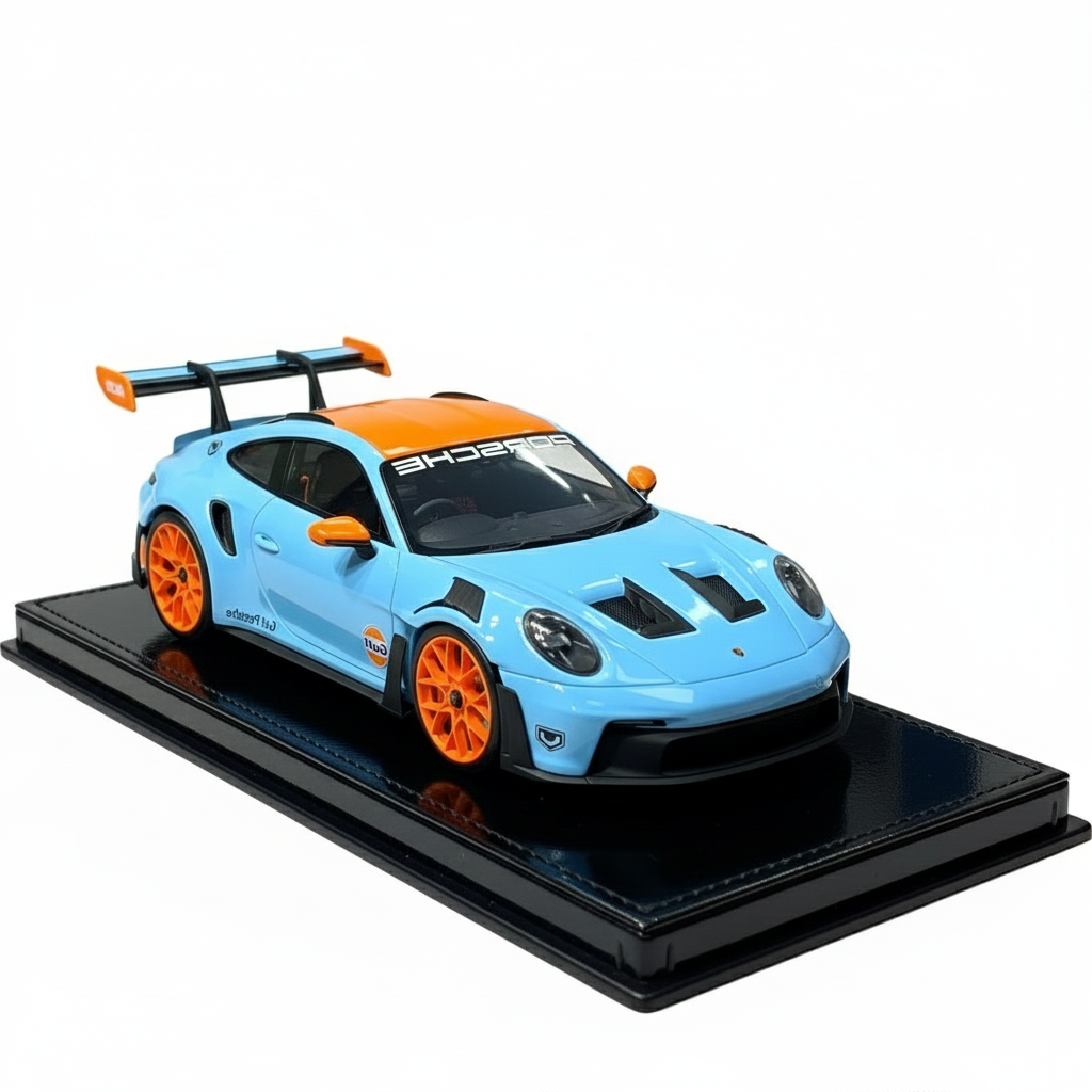 Street Warrior 1:64 Porsche 992 GT3 RS Gulf Livery Diecast Model Car