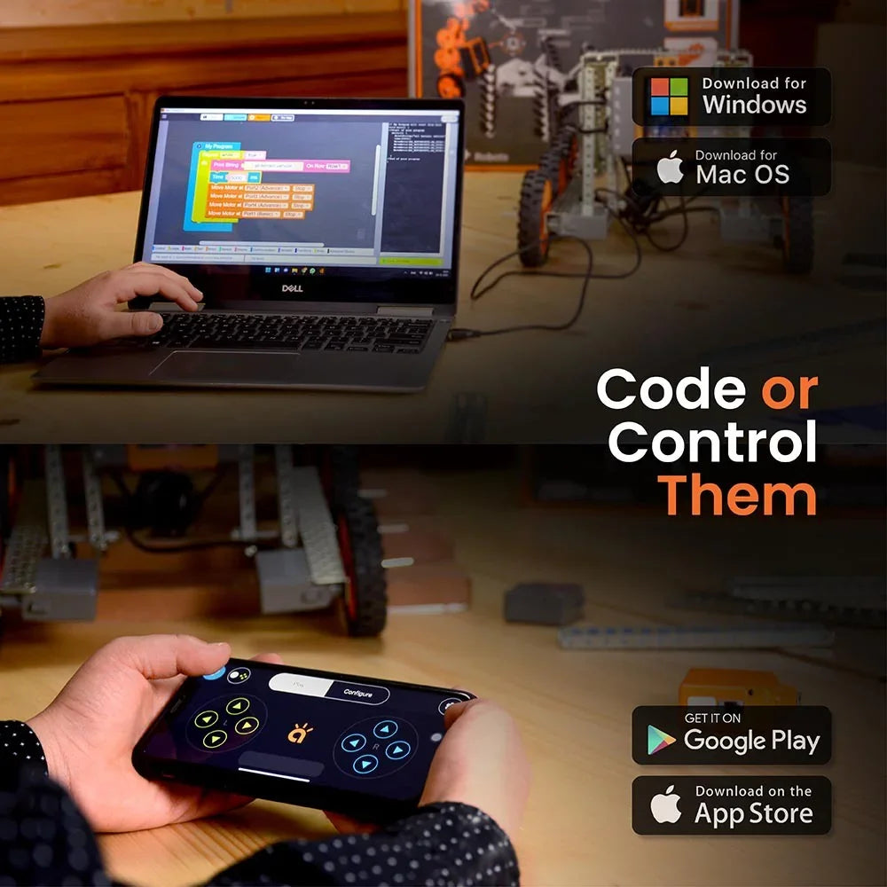 Avishkaar Robotics Pro Kit | 200-in-1 Advanced STEM & Coding Kit for Ages 12+