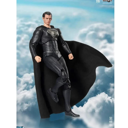 Fondjoy Superman Black Suit – Ultimate Action Figure | 1/9 Scale DC Justice League Collectible by Hand Joy - Jaiman Toys
