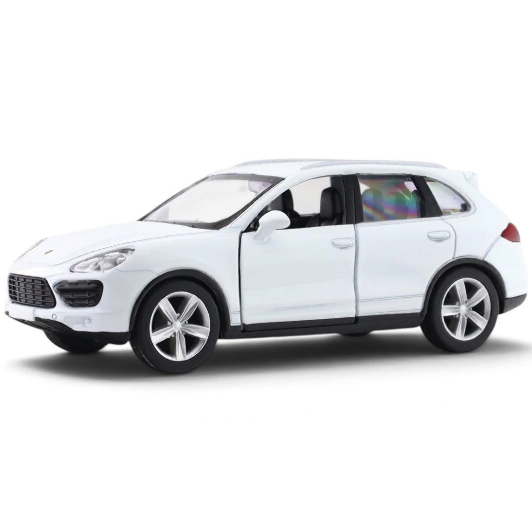 RMZ City 1:32 Porsche Cayenne Turbo Diecast Scale Model SUV – White | Collectible Model Car