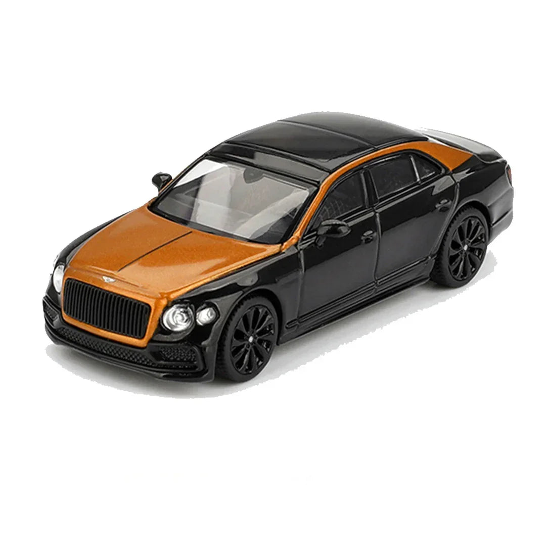 Mini GT 1:64 Bentley Flying Spur – Orange Flame / Onyx Diecast