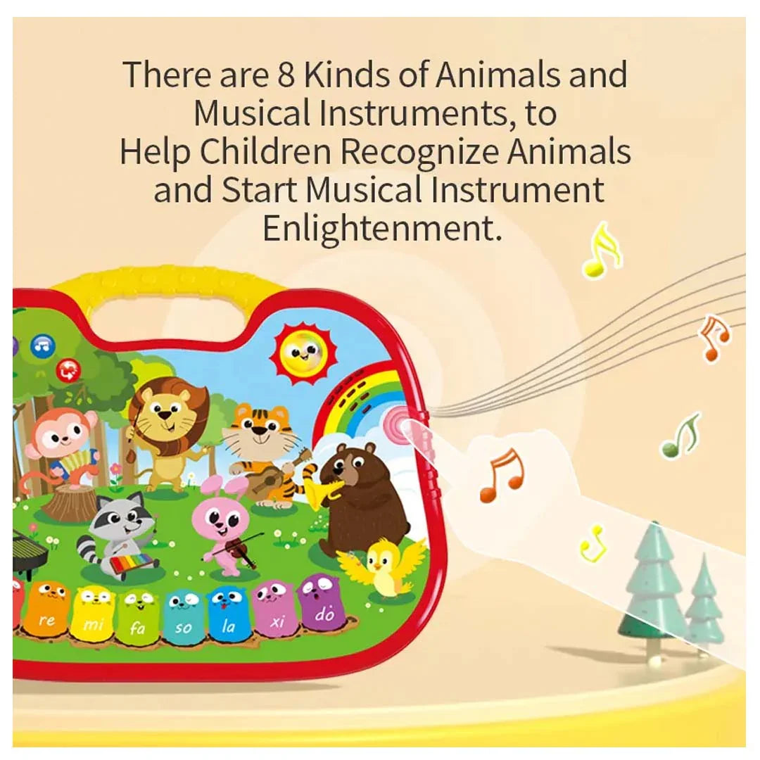 FiveStar Infant Animal Reading Piano – Interactive Baby Toy with Lights, Sounds & 3 Learning Modes | Educational Gift for Toddlers - Jaiman Toys