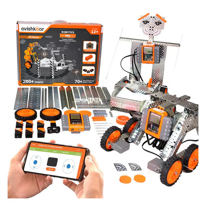 Avishkaar Robotics Pro Kit | 200-in-1 Advanced STEM & Coding Kit for Ages 12+