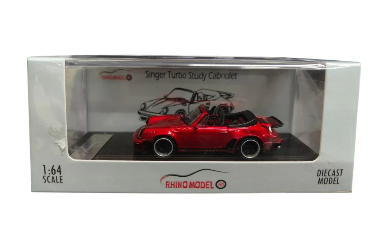 Rhino Model 1:64 Scale Singer 930 Turbo Study Cabriolet Convertible – Red Diecast Car Model - Jaiman Toys