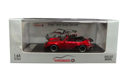 Rhino Model 1:64 Scale Singer 930 Turbo Study Cabriolet Convertible – Red Diecast Car Model - Jaiman Toys