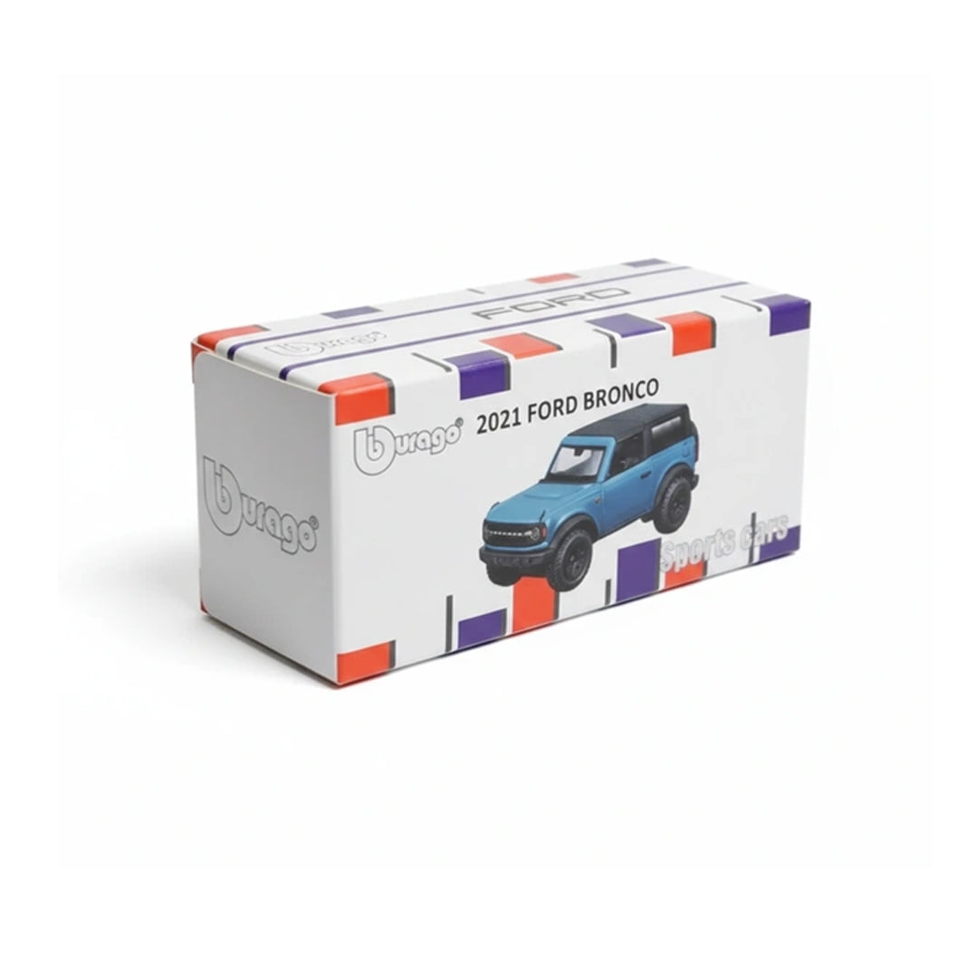 Bburago 2021 Ford Bronco Blue 1:64 Die-Cast Model Car