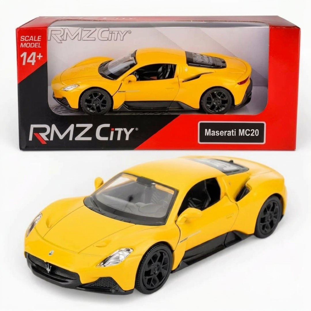 RMZ City 1:32 Maserati MC20 Die-Cast Car – Red | Openable Doors, Pull-Back Action