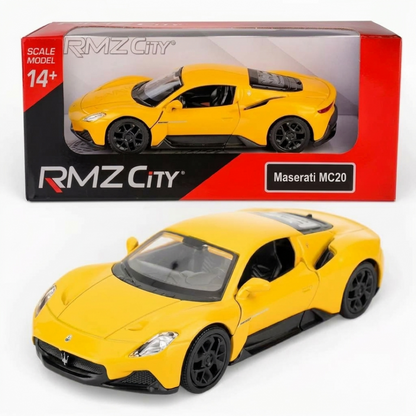 RMZ City 1:32 Maserati MC20 Die-Cast Car – Red | Openable Doors, Pull-Back Action