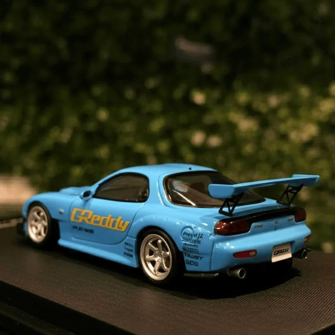 BSC 1:64 Mazda RX-7 FD3S GReddy Edition – Blue Diecast Model Car