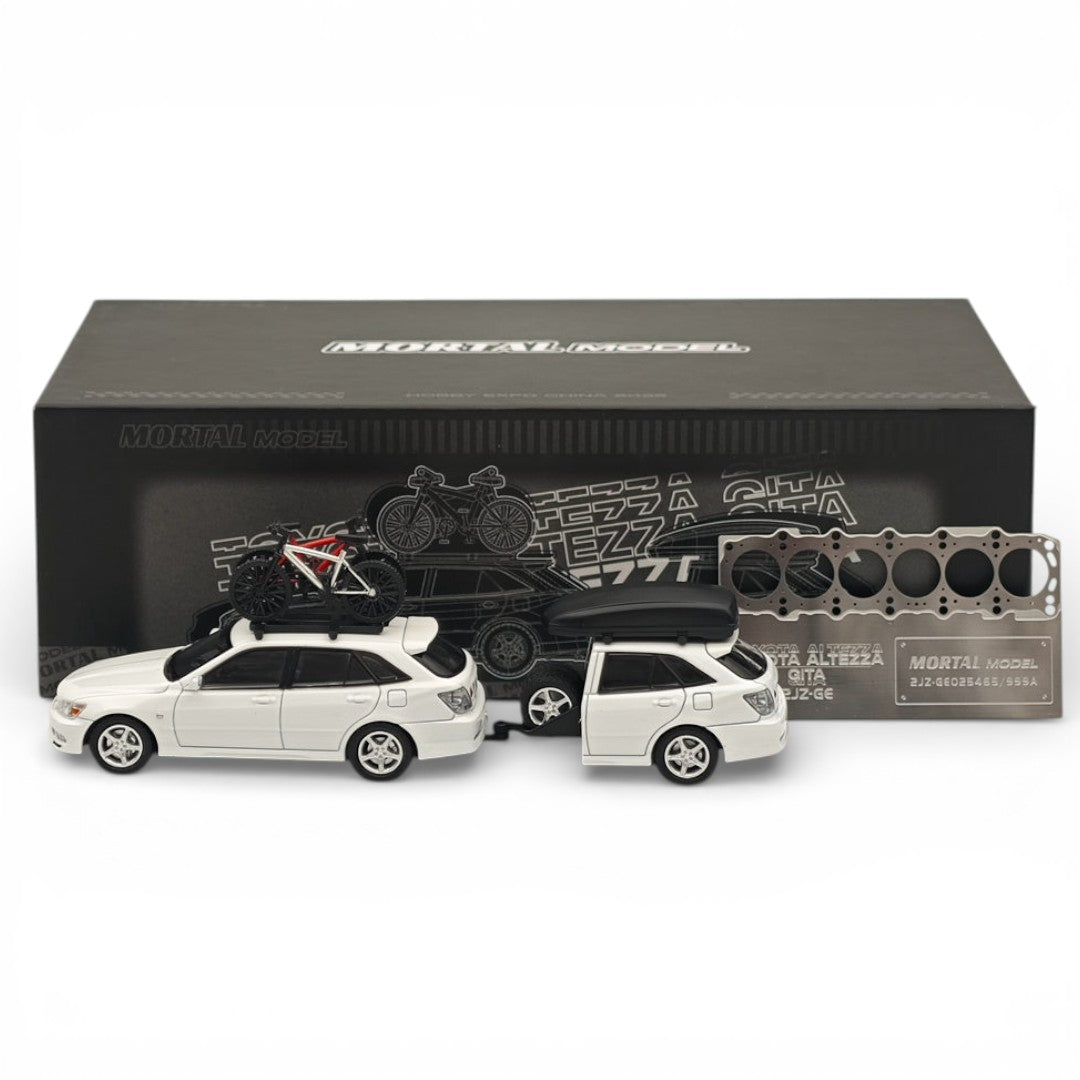 Mortal Model 1:64 Toyota Altezza Gita Diecast Car | Detailed Wagon Model with Accessories & Opening Parts