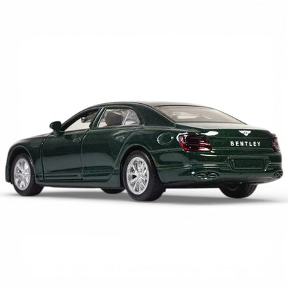 MSZ 1:47 Bentley Flying Spur Hybrid Die-Cast Model Car – Green | Pull Back, Openable Doors (67730)