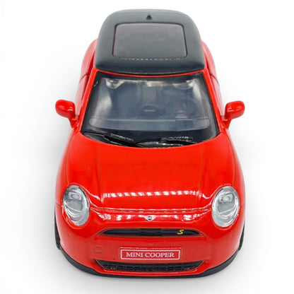 MSZ 1:34 Mini Cooper Die-Cast Model Car – Red| Pull Back, Openable Doors (67745)