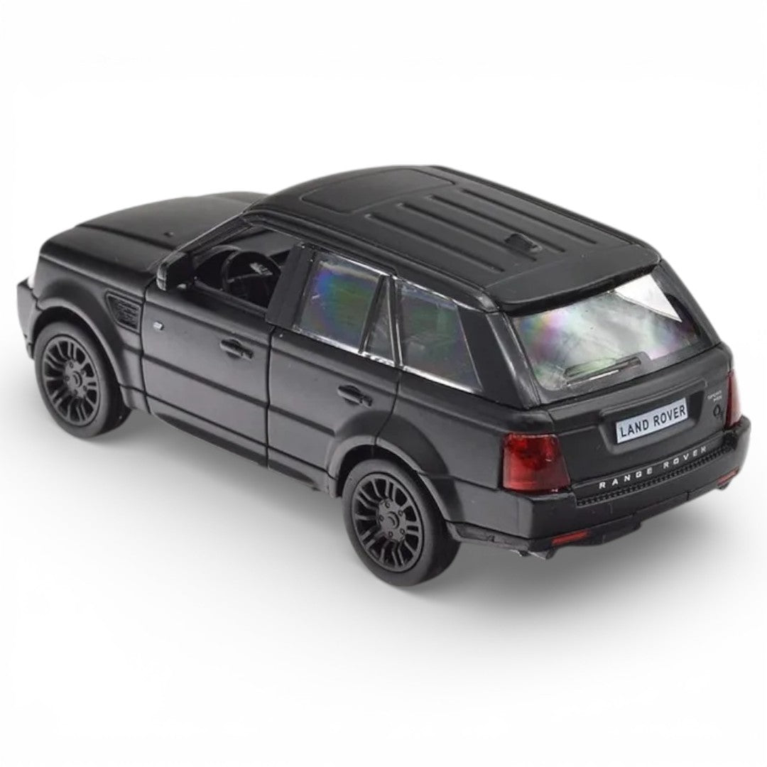 RMZ City 1:36 Land Rover Range Rover Sport Diecast Car Model – Matt Black | Openable Doors, Sound & Light